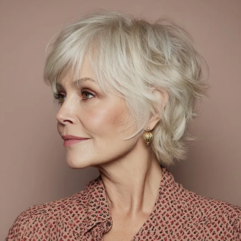 Textured Feathered Pixie with Subtle Lift