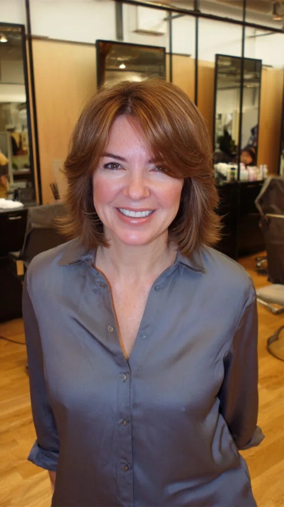 Textured Layered Bob with Face-Framing Highlights