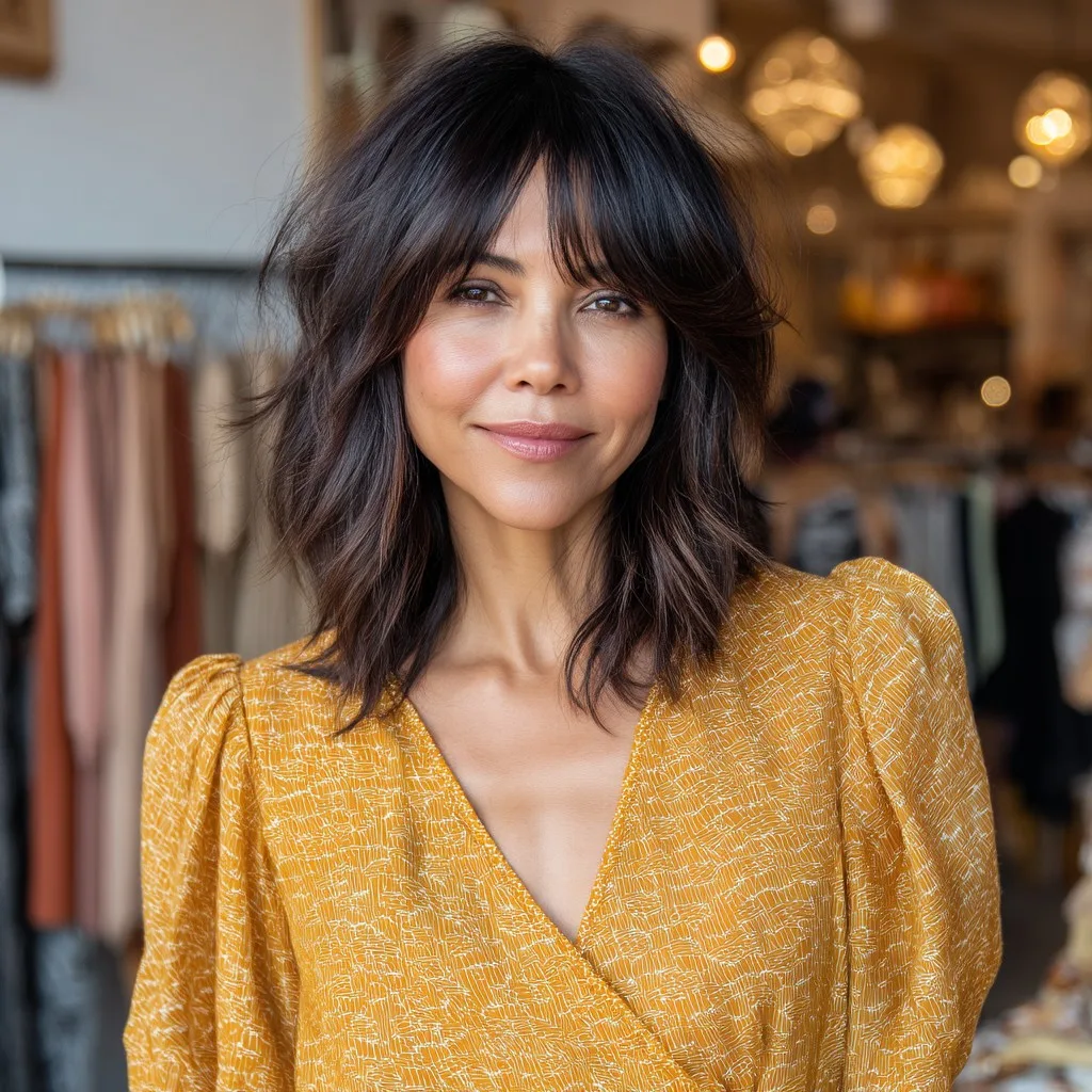 Textured Layered Cut with Soft Bangs