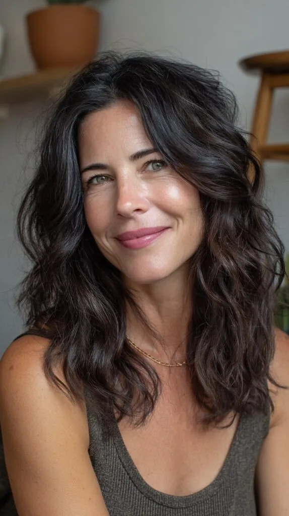 Textured Mid-Length Butterfly Cut with Natural Face-Framing Layers