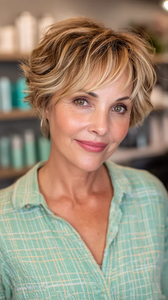 Textured Modern Short Cut with Soft Waves