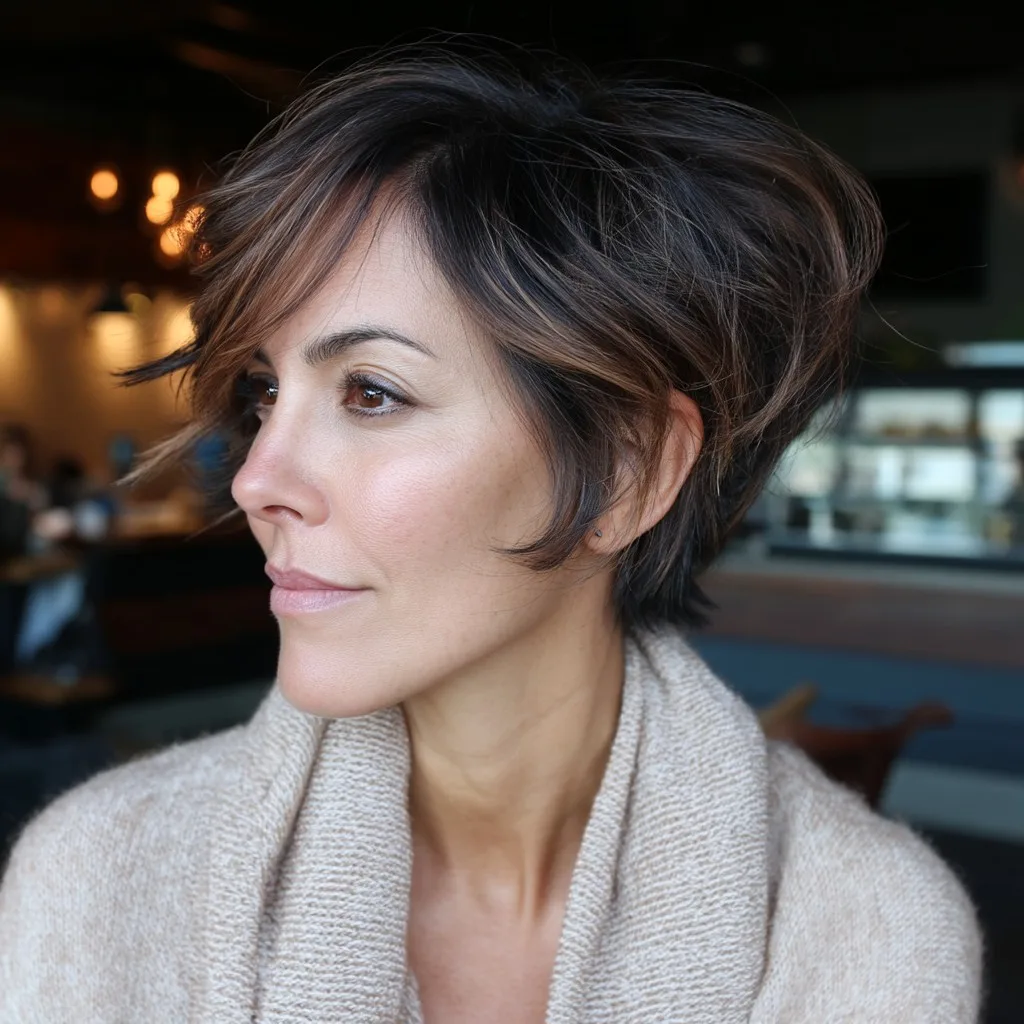 Textured Pixie Bob with Flattering Face-Framing Layers