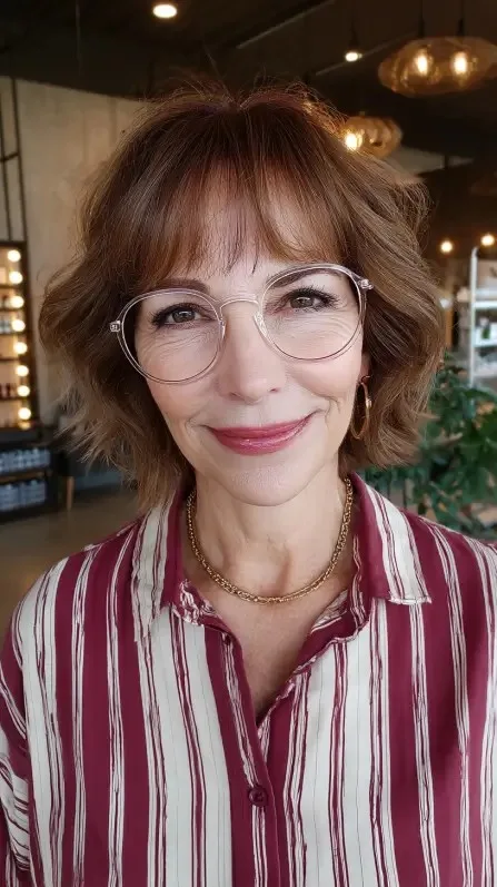 Textured Ripple Bob with Soft Fringe