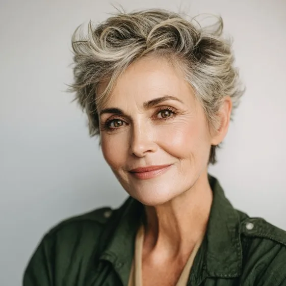 Textured Short Layered Cut with Effortless Volume