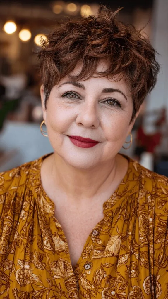 Textured Short Pixie Cut with Subtle Volume