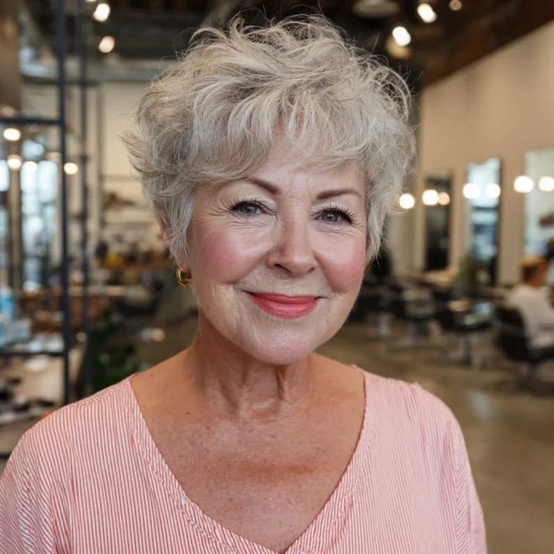 Textured Short Razor-Cut with Playful Volume