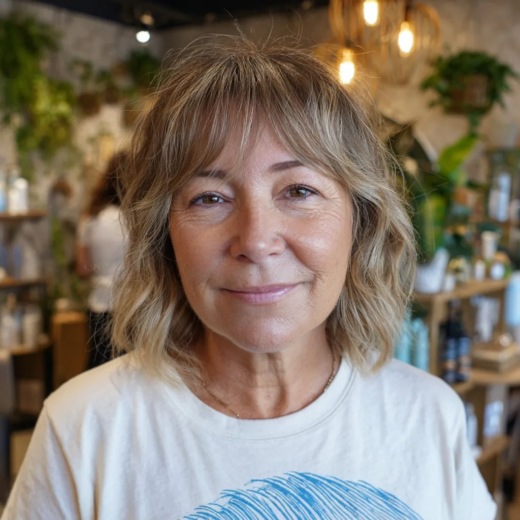 Textured Shoulder-Length Beach Waves