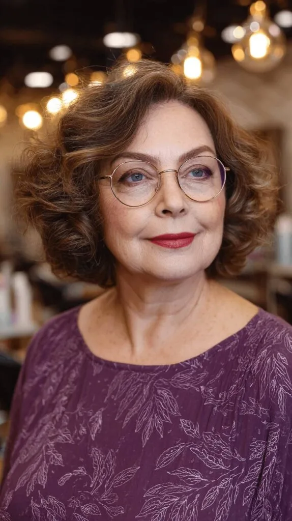Textured Shoulder-Length Curls with Soft Layers