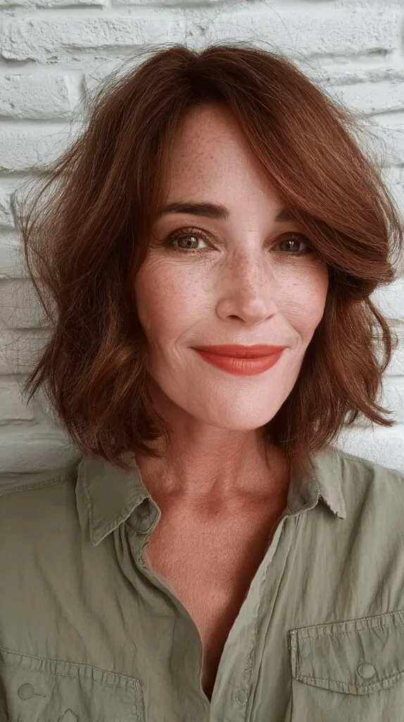 Textured Shoulder-Length Cut with Soft Waves