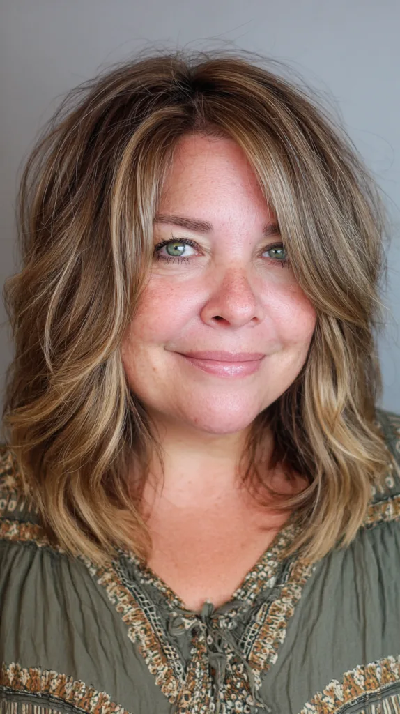 Textured Shoulder-Length Cut with Subtle Highlights