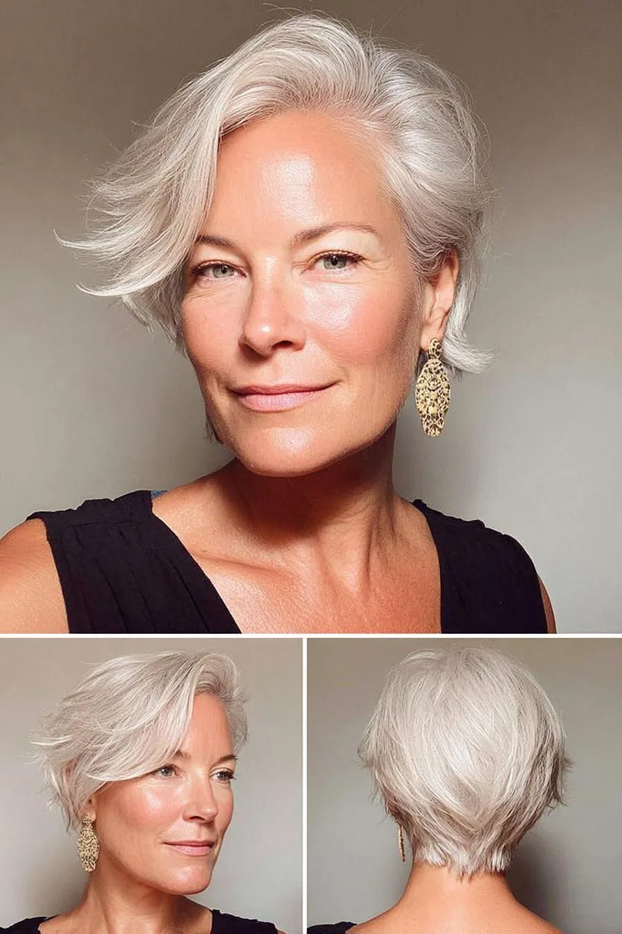 Textured silver pixie bob
