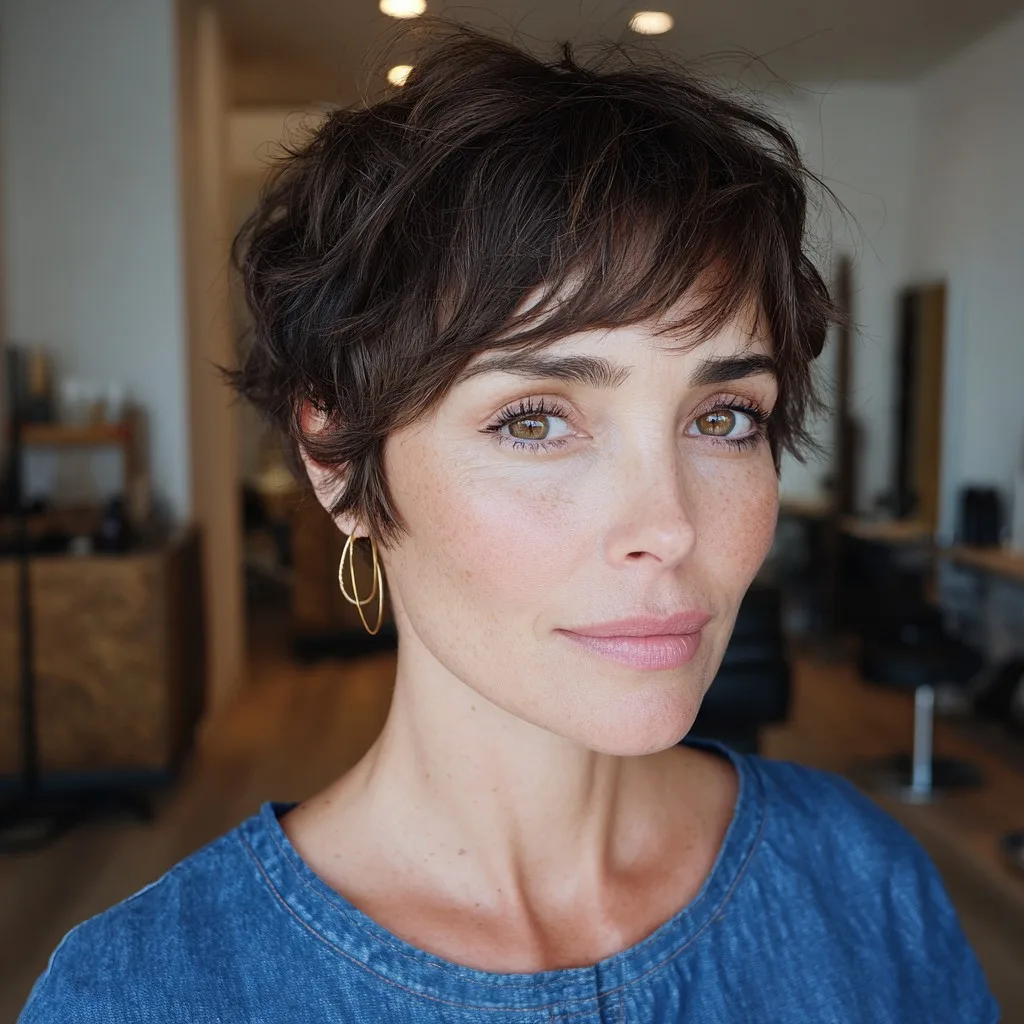 Textured Tousled Pixie with Soft Layers
