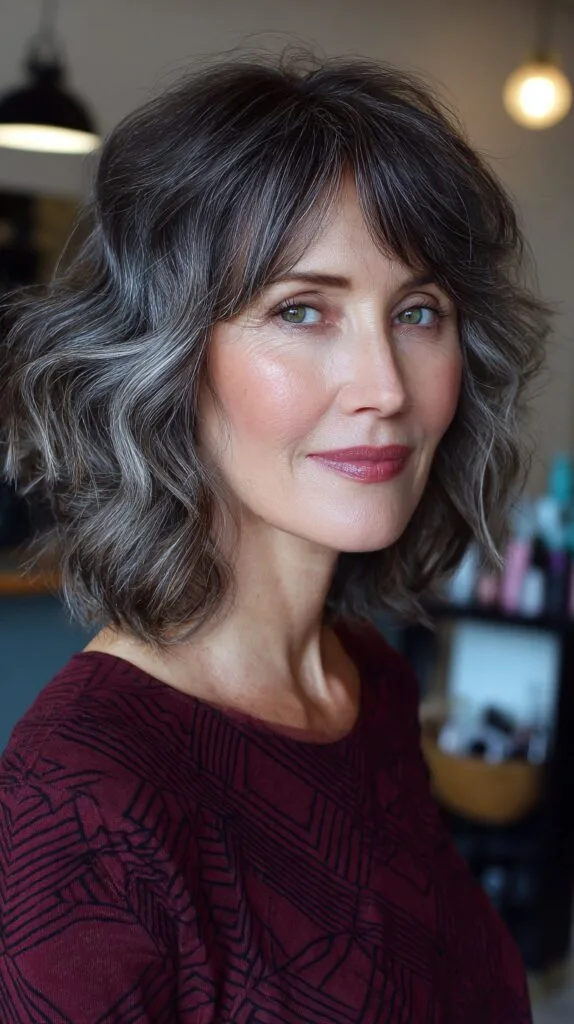 Textured Wavy Lob with Face-Framing Layers