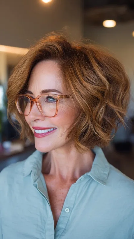 Textured Wedge Bob with Lively Movement