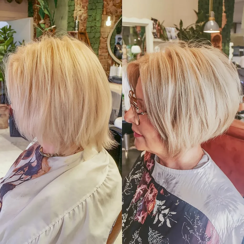 Timeless Short Bob with Layers for Women 60 and Over