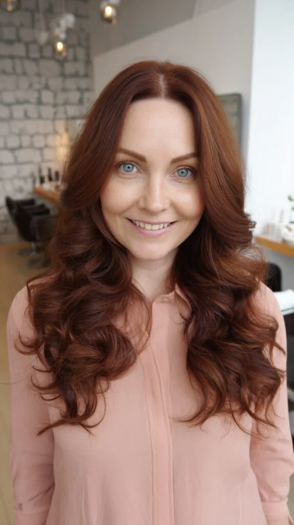 Vibrant Long Waves with Rich Auburn Color