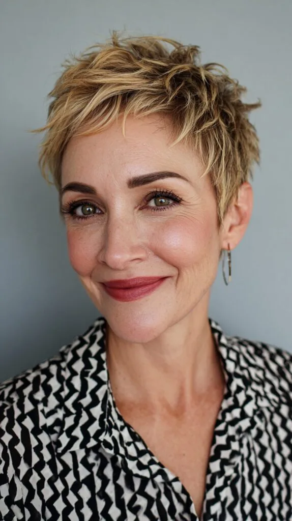 Vibrant Textured Pixie with Highlighted Tips