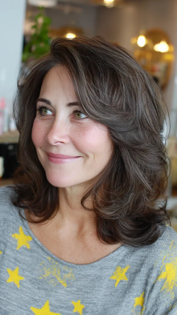 Voluminous Layered Cut with Side Bangs