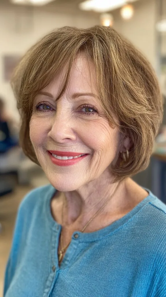 Warm Cinnamon Textured Bob for Eloquent Charm