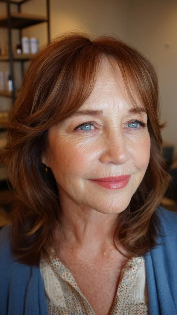 Warm Layered Cut with Soft Face-Framing Layers