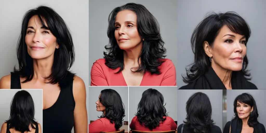 10 Modern Jet Black Haircuts for Women Over 60