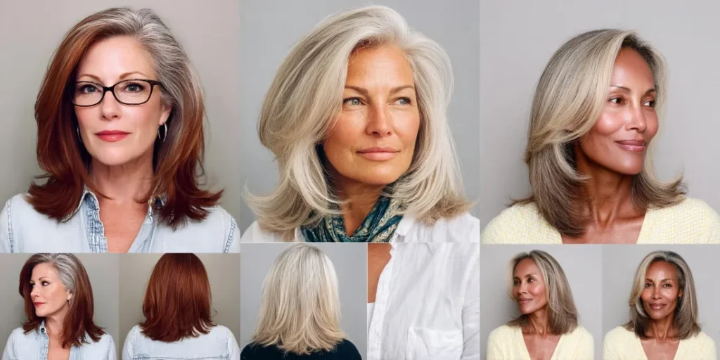 15 Chic Straight Hairstyles with a Side Part for Women Over 60