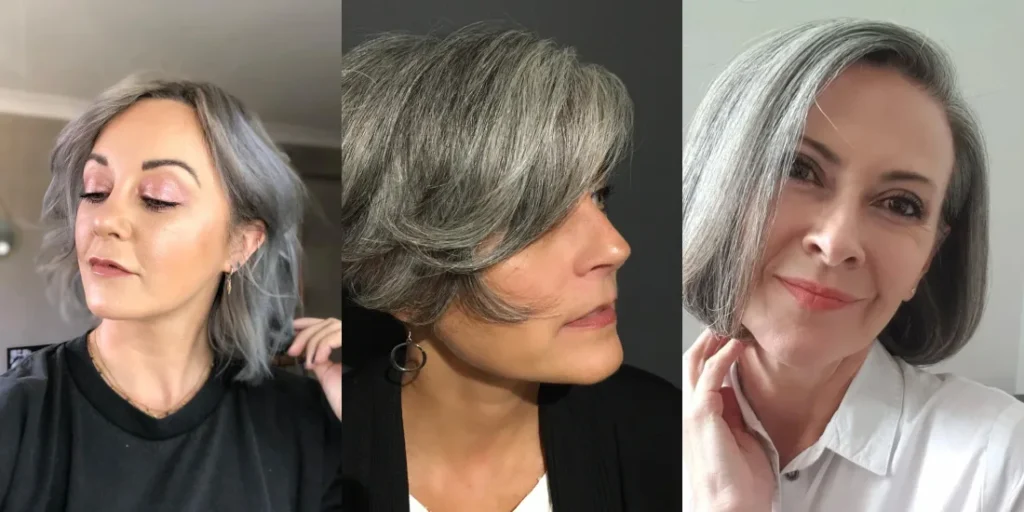 27 Lovely 90s Bob Haircuts for Women Over 50 With Grey Hair