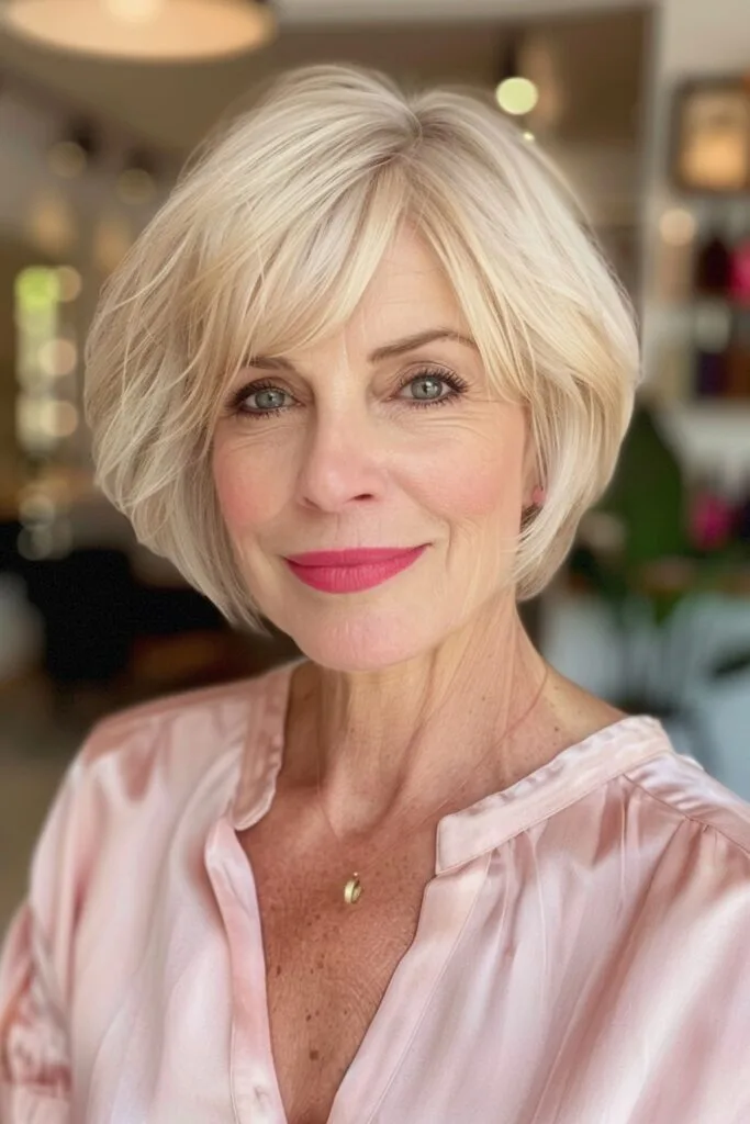 Blonde Bob for Ladies Over 60