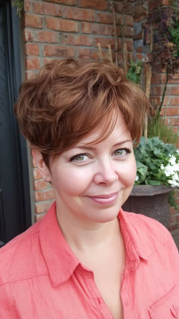 Bright Auburn Pixie Bob with Delicate Waves