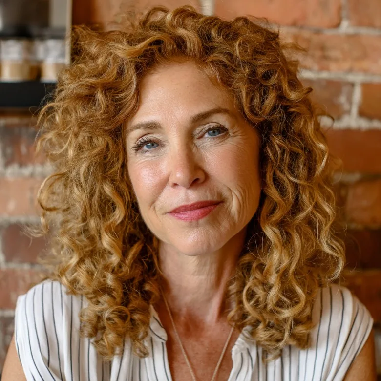 Charming Curly Medium Cut for Women Over 50