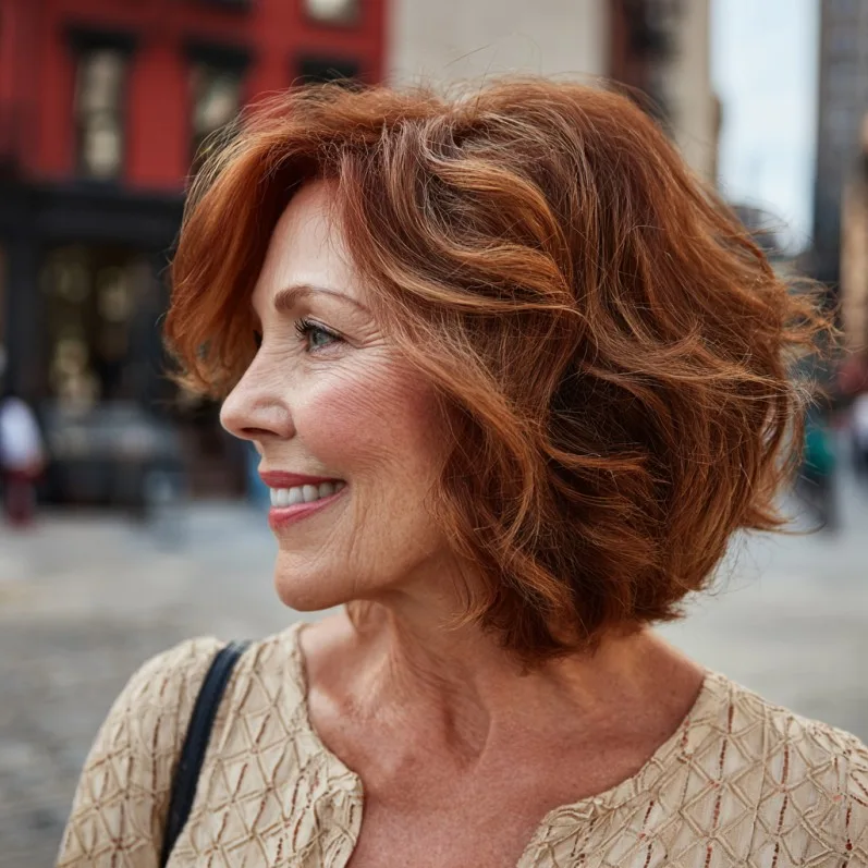 Charming Textured Lob with Soft Waves