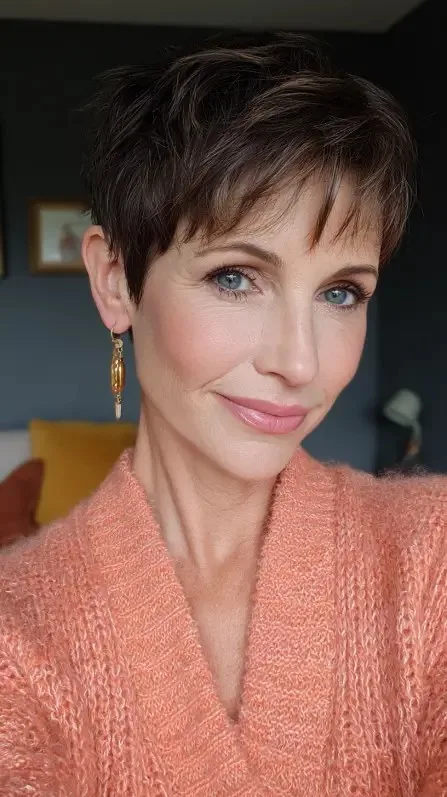 Charming Textured Pixie Cut with Soft Layers