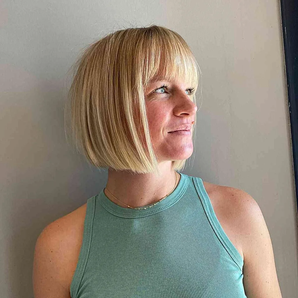 Chic A-Line Bob with Soft Fringe