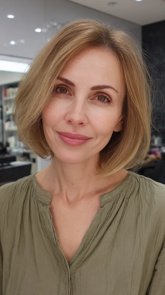 Chic Blunt Bob with Subtle Face-Framing Layers