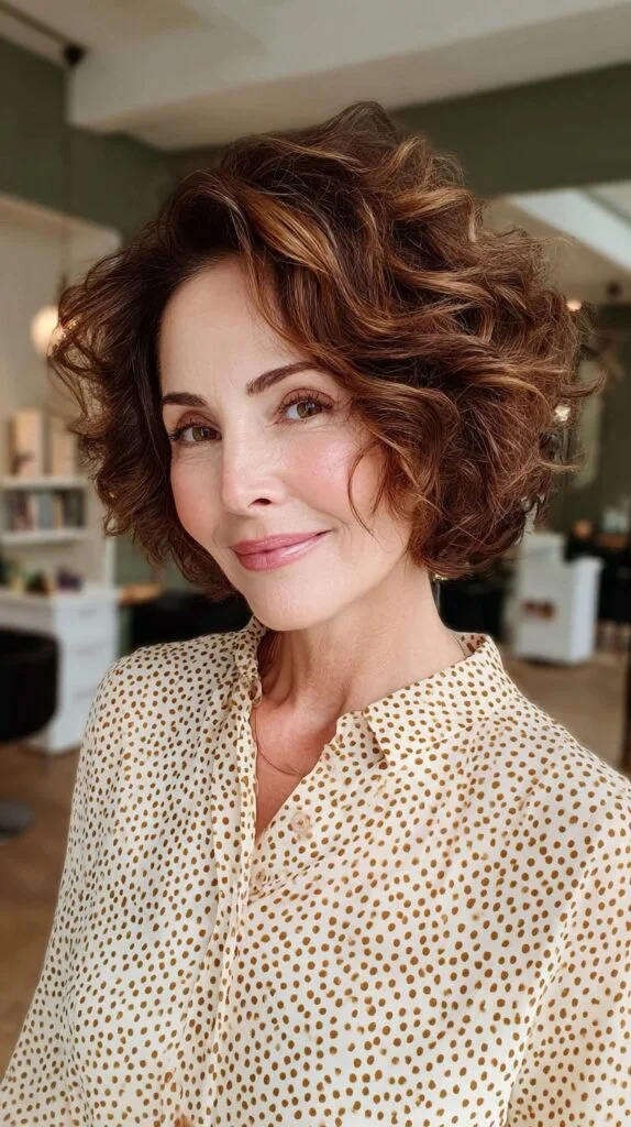 Chic Chestnut Swirls with Dynamic Layering