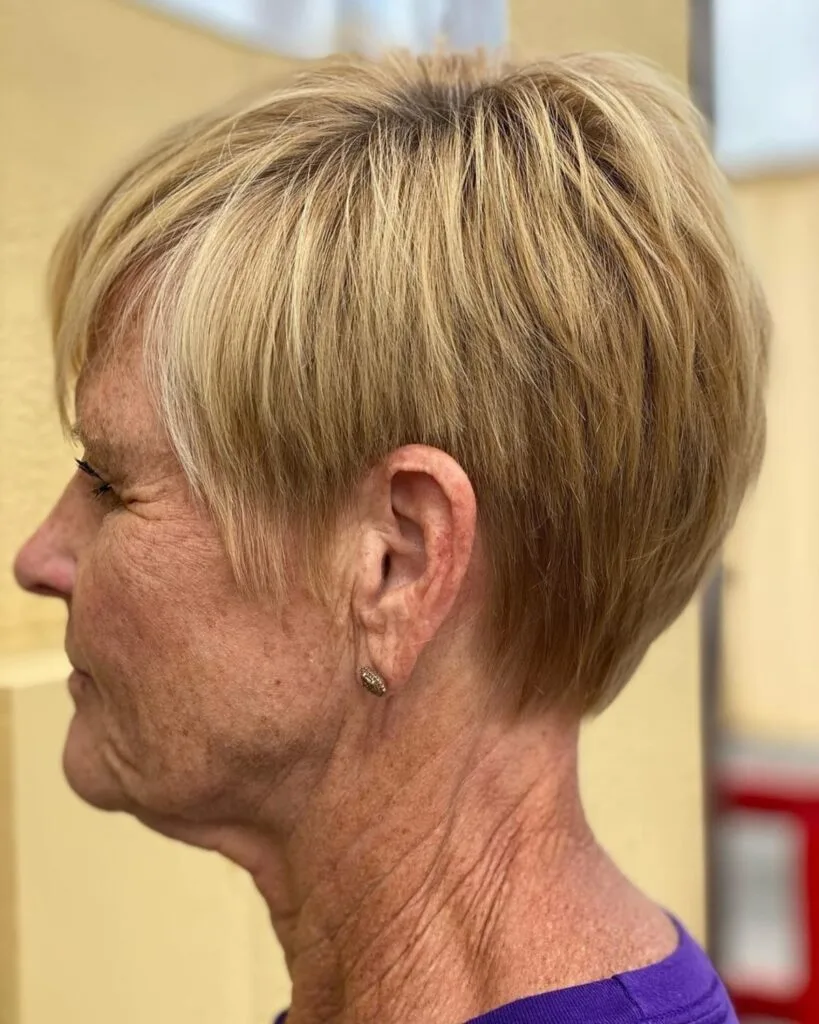 Chic crop styles for seniors with fine hair