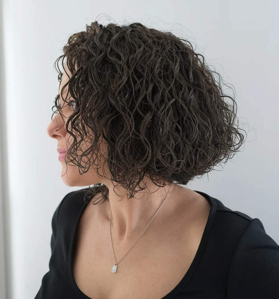Chic Curly Bob with Defined Curls