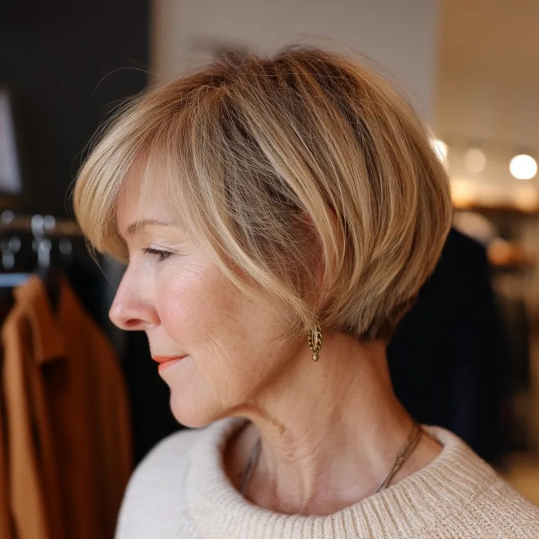 Chic Layered Bob with Soft Bangs