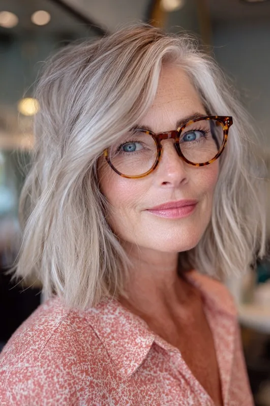 Chic Layered Shattered Bob with Subtle Highlights