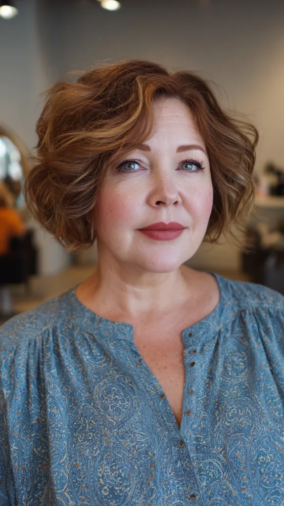 Chic Layered Short Bob with Soft Curls
