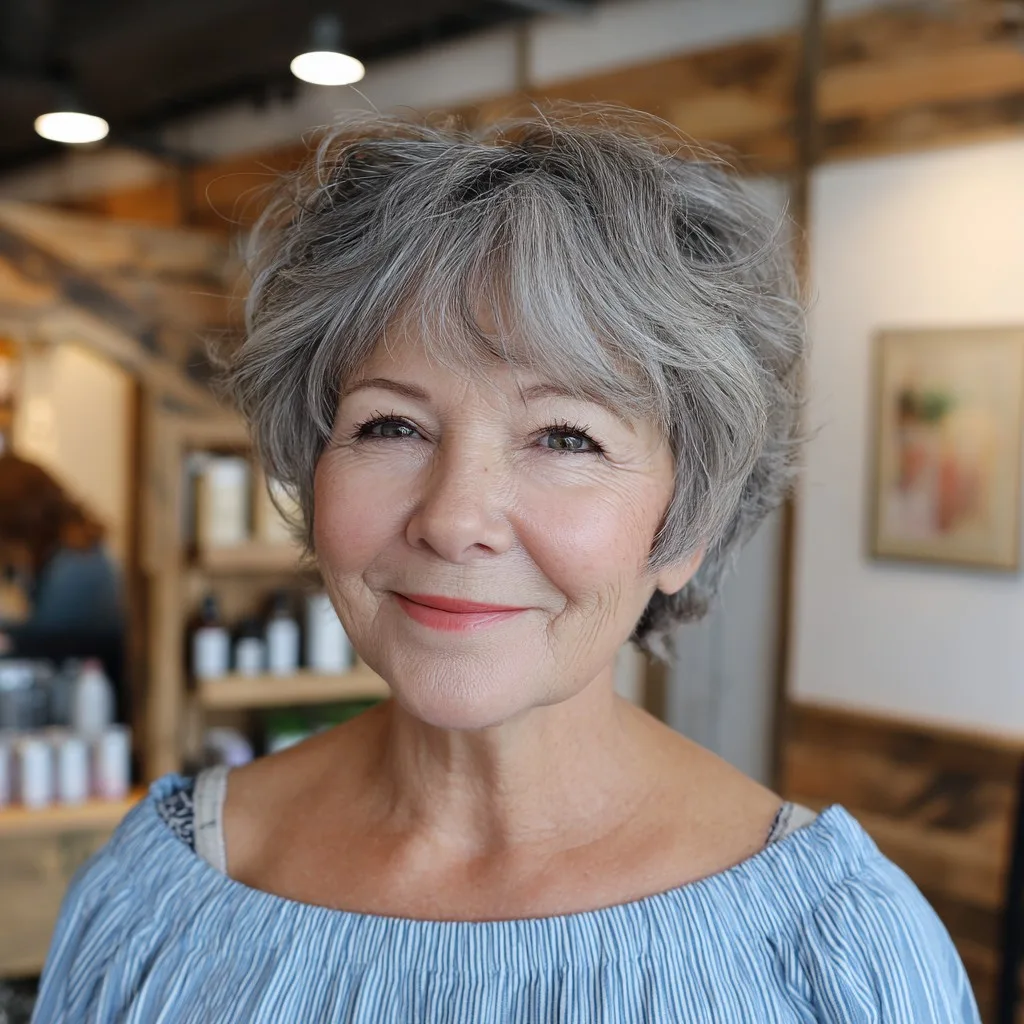 Chic Layered Tousled Pixie Bob