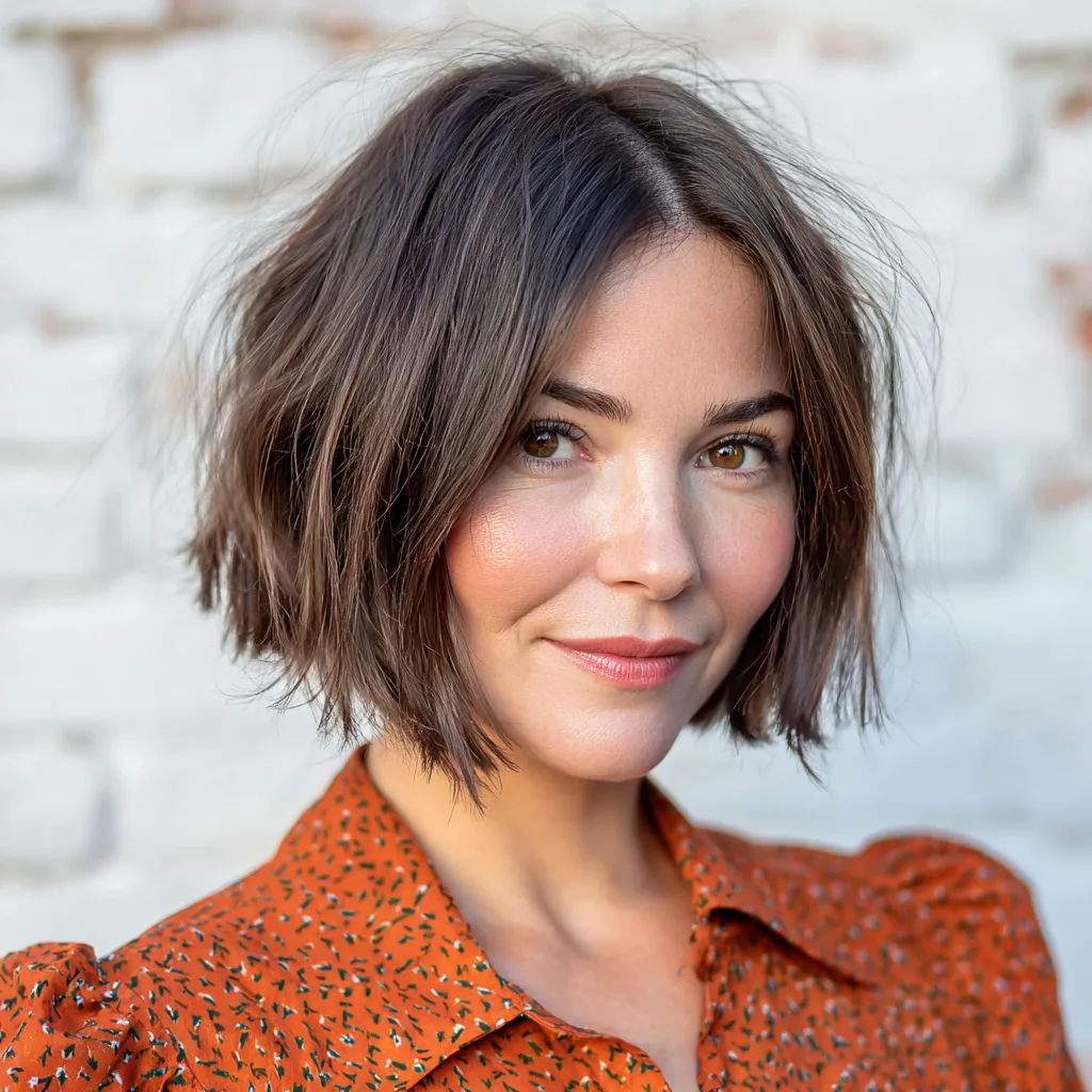 Chic Messy Bob with Soft Volume and Subtle Texture