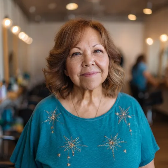 Chic Shoulder-Length Soft Waves with Subtle Layers