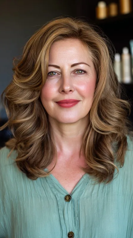 Chic Shoulder-Length Softly Layered Cut with Gentle Waves
