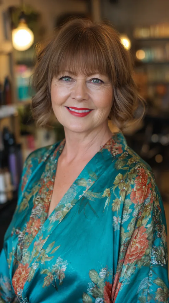Chic Soft Bob with Full Bangs