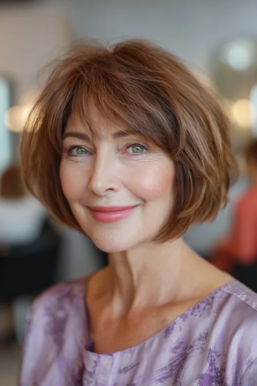 Chic Soft Shattered Bob with Subtle Volume