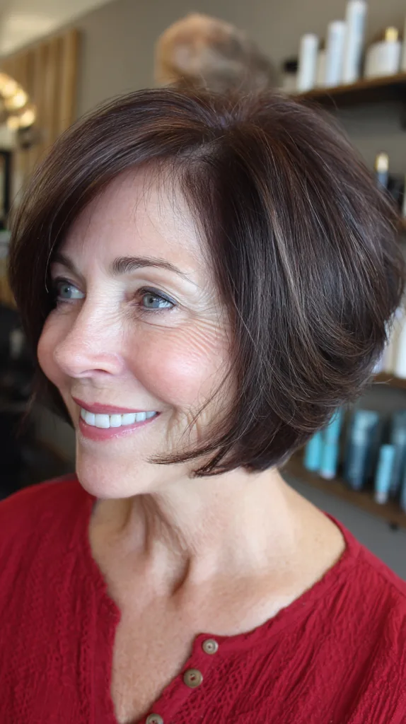 Chic Stacked Bob with Subtle Highlights