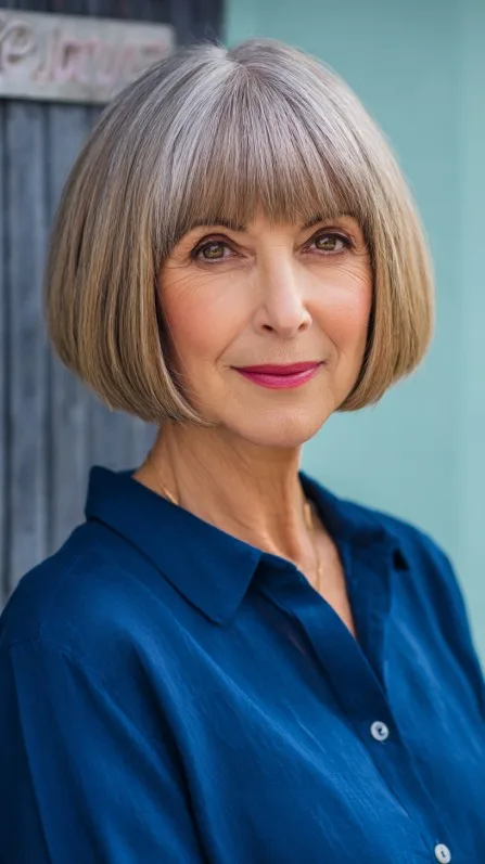 Chic Straight Bob with Subtle Face-Framing Layers