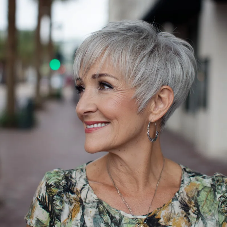 Chic Textured Angular Pixie Cut