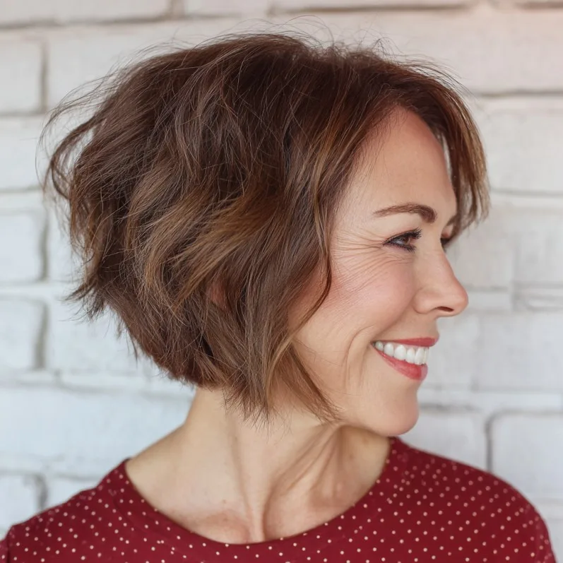 Chic Textured Bob with Natural Waves